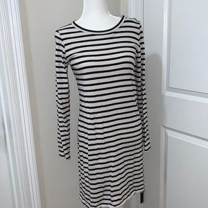 PJK Long-sleeve Striped Cotton Dress